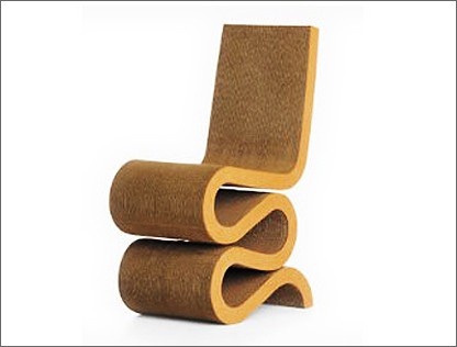 Corrugated cardboard wiggle chair